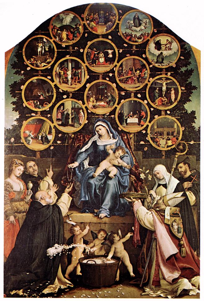 Mysteries Of The Rosary. group pray the rosary that