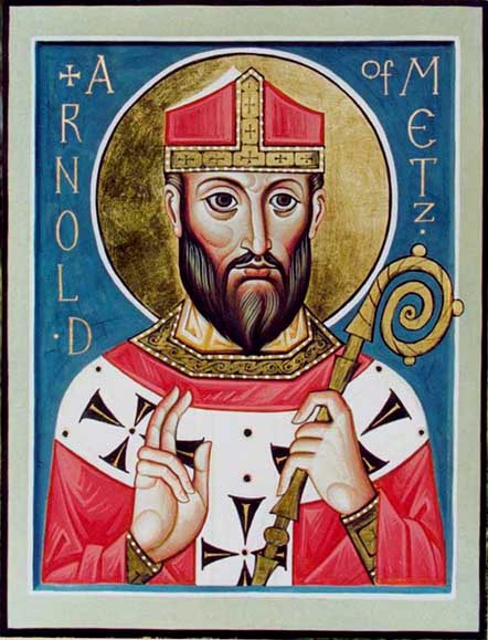 Saint Arnold of Soissons, patron of hop pickers, beer ...