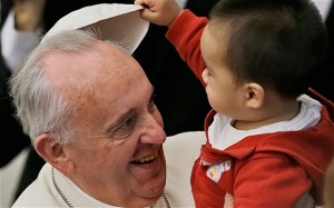 Pope and child