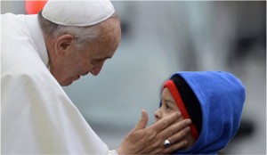 Pope and child