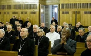 Francis and curia on lenten retreat