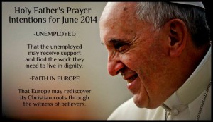 Francis' prayer intentions for June