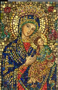 Our Lady of Perpetual Help Polish mosaic