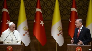 Pope Francis with President of Turkey