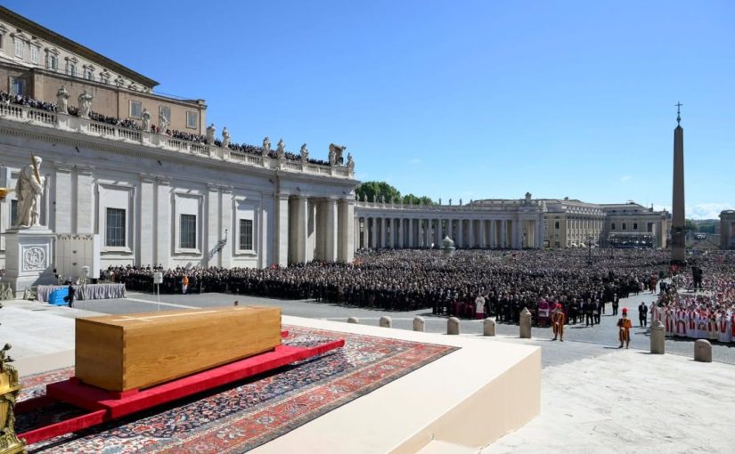 Cardinal Giovanni Battista Re for the funeral of Pope Francis